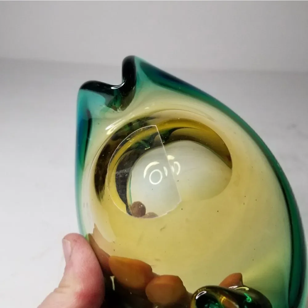 Vintage Seguso Murano Art Glass Shell Bowl Ashtray, Circa 1960s